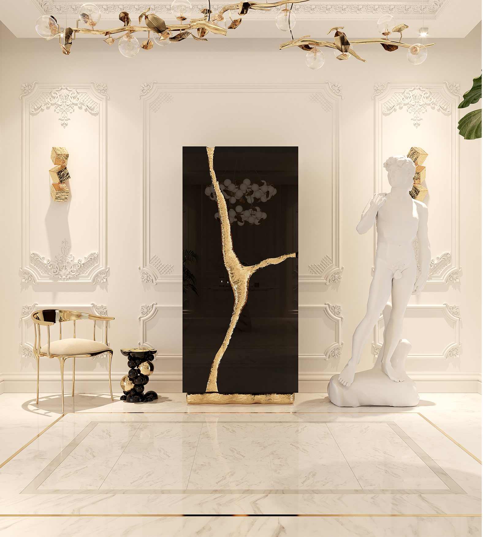 Armário Fissure preto