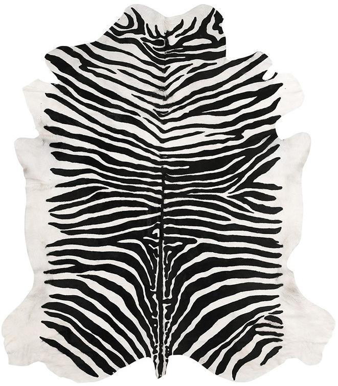 Pele de vaca natural zebra | Tamanho: 200 × 240 cm