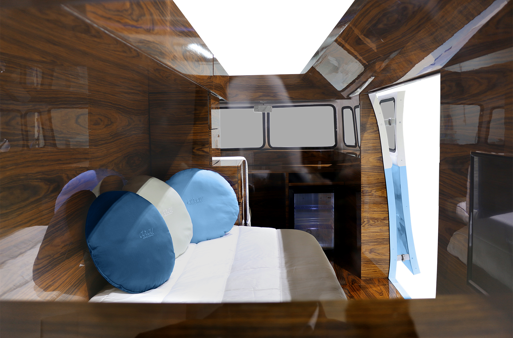 Conjunto de quarto caravana do viajante azul