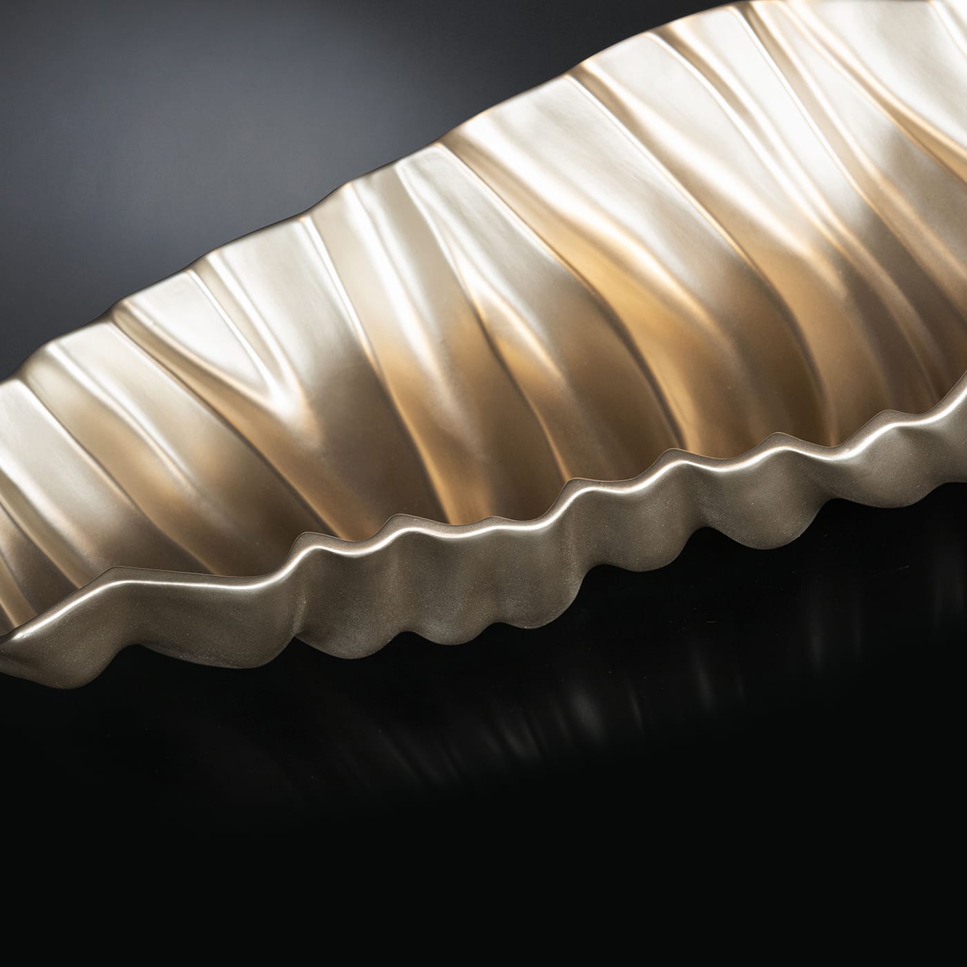 Centro de Mesa Bege Plissado Acetinado