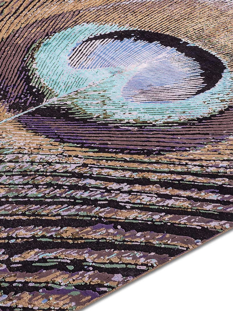 Tapete Feathers Feito à Mão Luxury