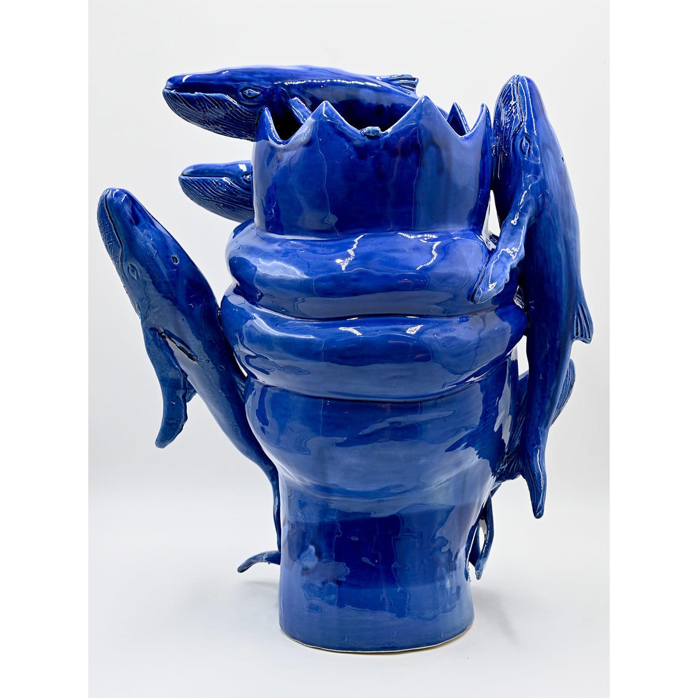 Escultura Moor's Head azul brilhante