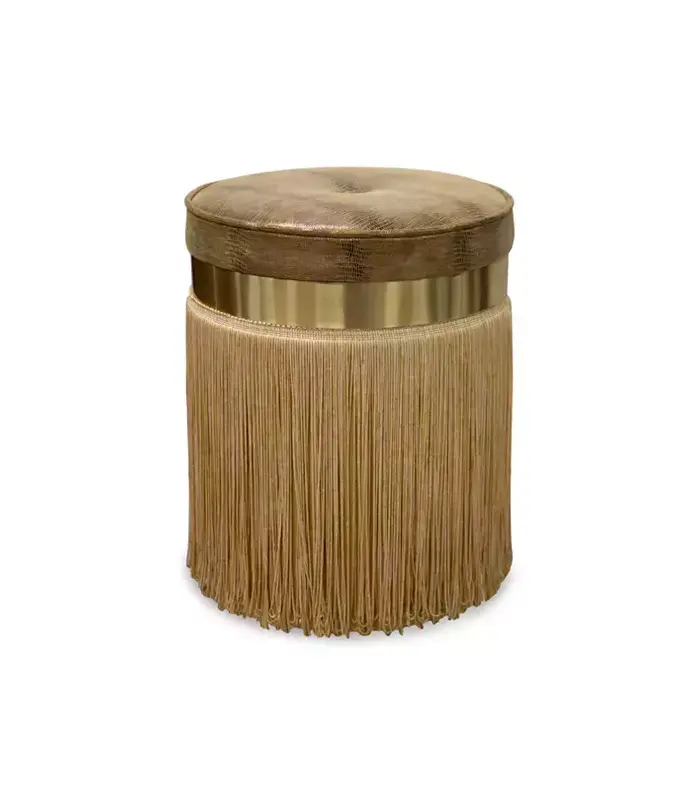 Banquinho couro Isabella