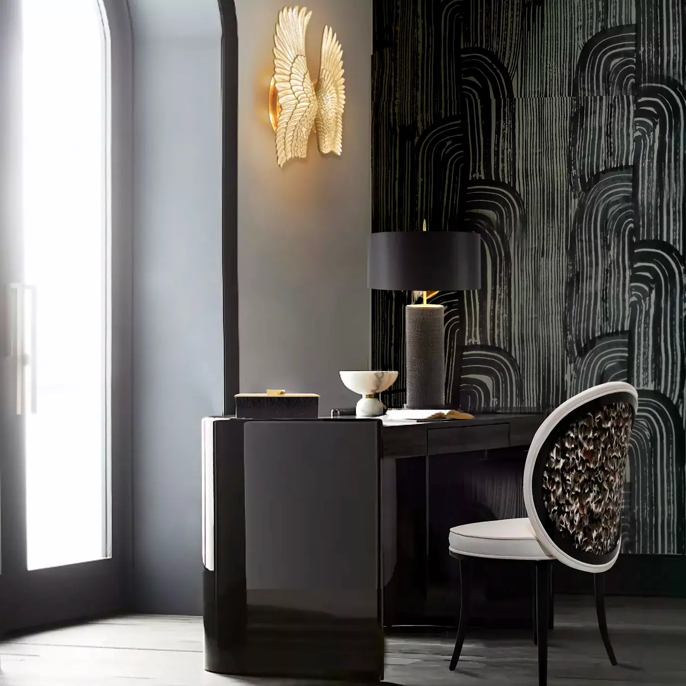 Cadeira de Jantar Mistral Folie com Costas em Pluma