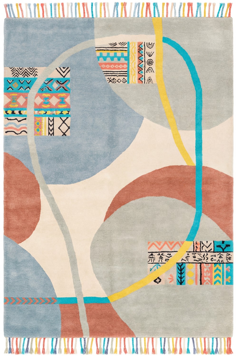 Tapete Playful Orbits Blue