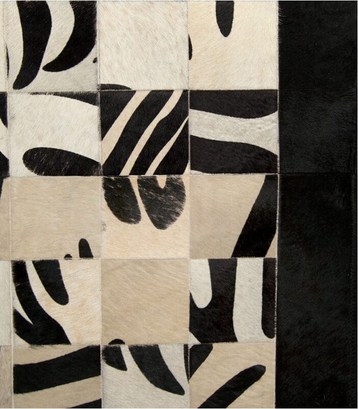 Tapete Pele de Vaca Mosaic Zebra | Tamanho: 250 × 280 cm