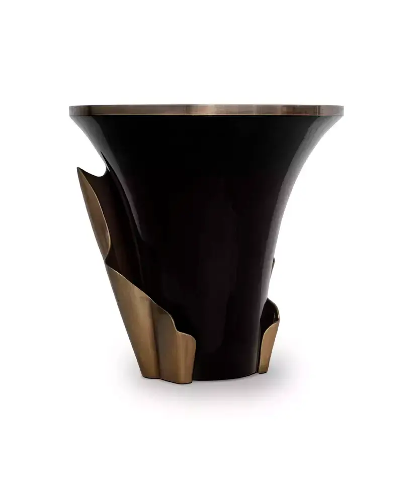 Mesa de Apoio Folha Dourada Envelhecida Solstice