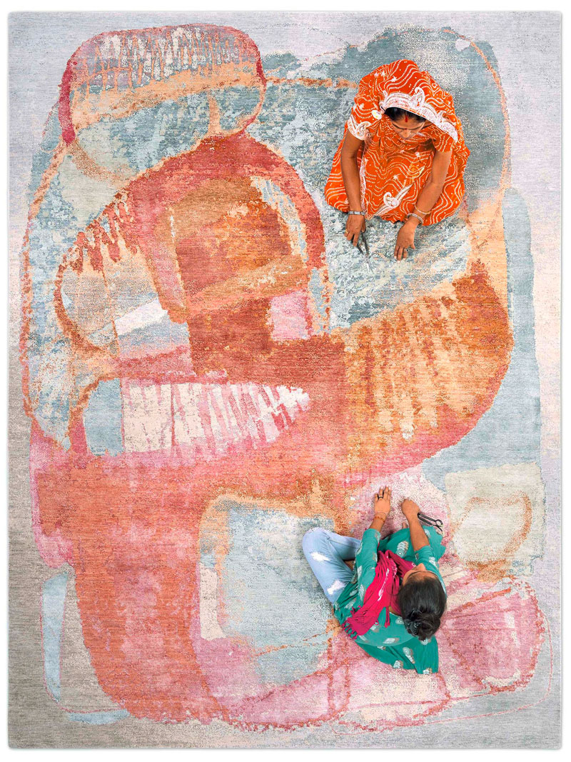 Tapete Red Sunset Luxury Feito à Mão