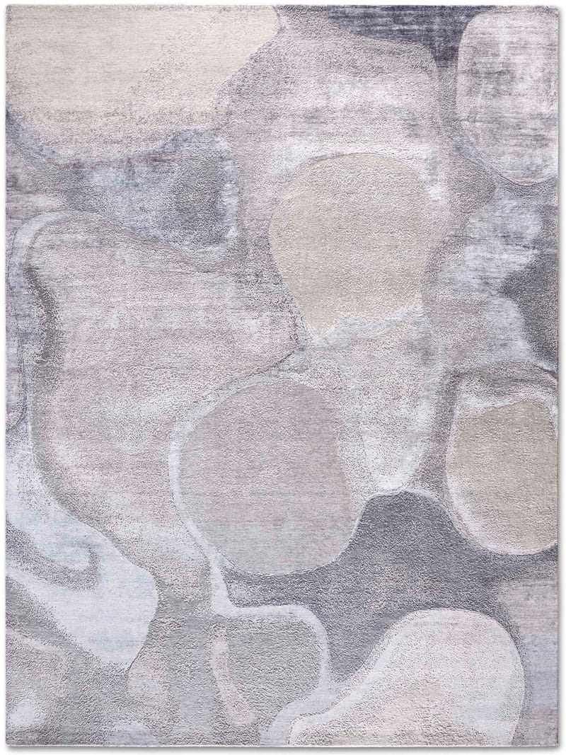 Tapete Prateado Feito à Mão Luxury | Tamanho: 274 × 365 cm