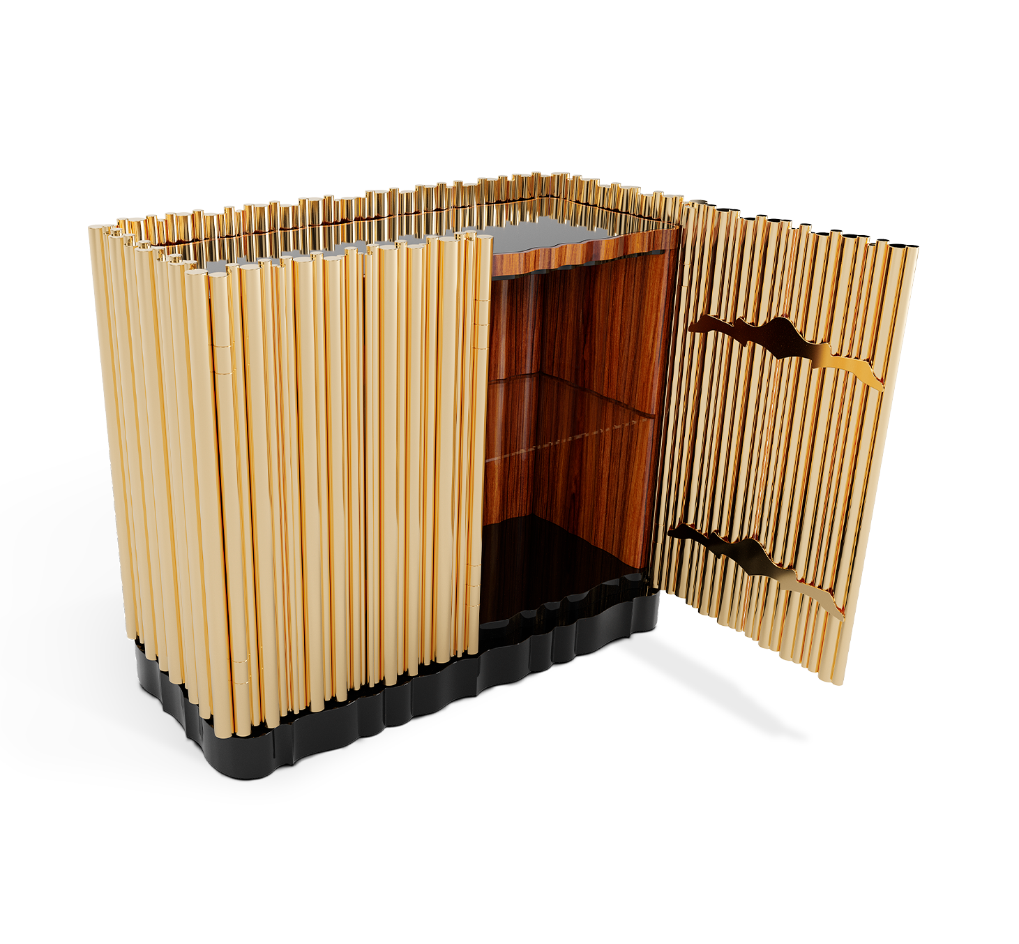 Aparador Harmony 2 portas dourado premium