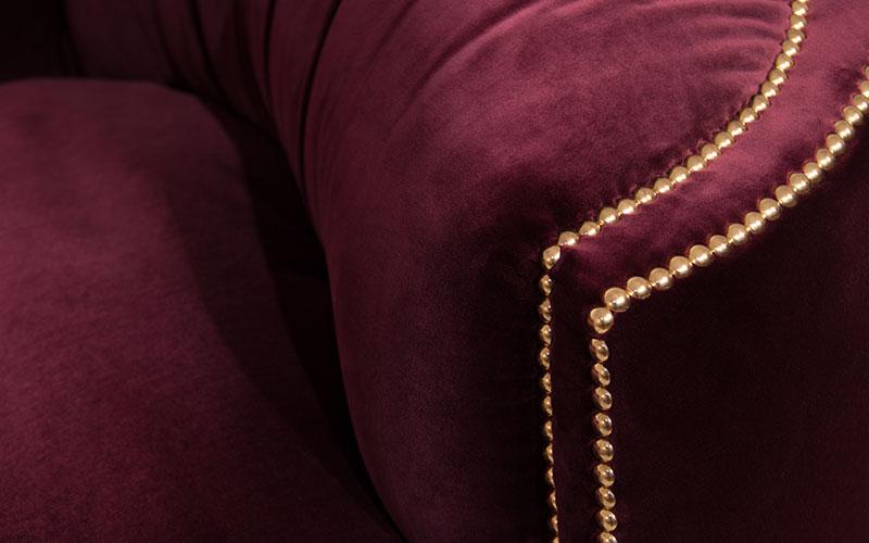 Sofá Curvo Vermelho Conforto Premium