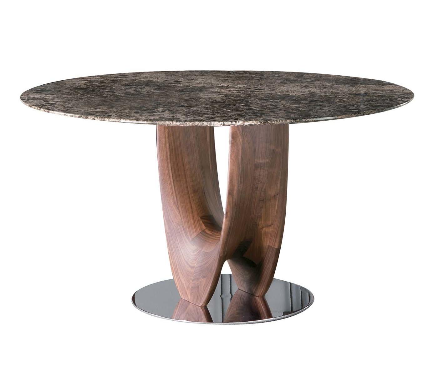 Mesa de Jantar Redonda com Tampo em Mármore Axis