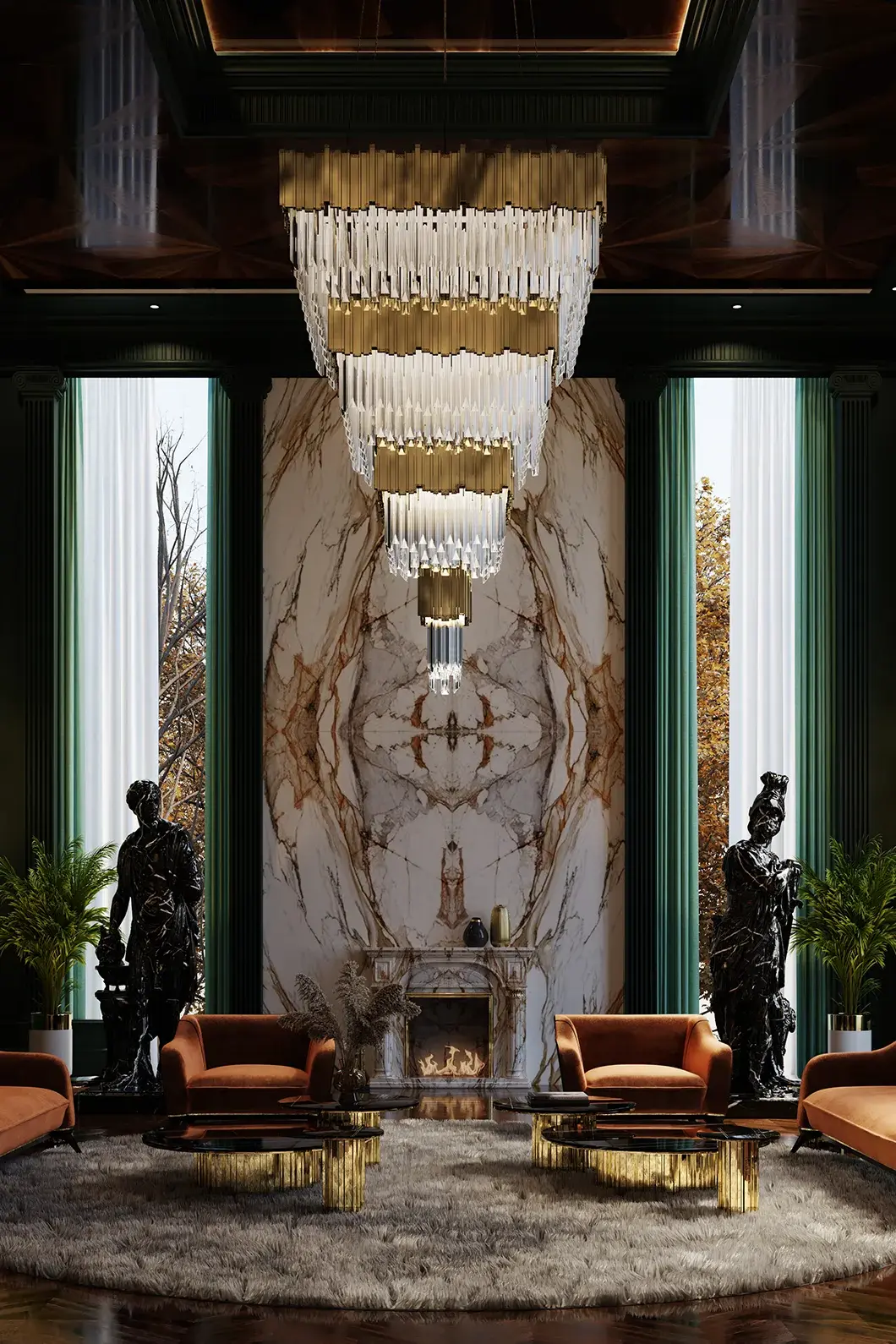 Lustre quadrado Imperial