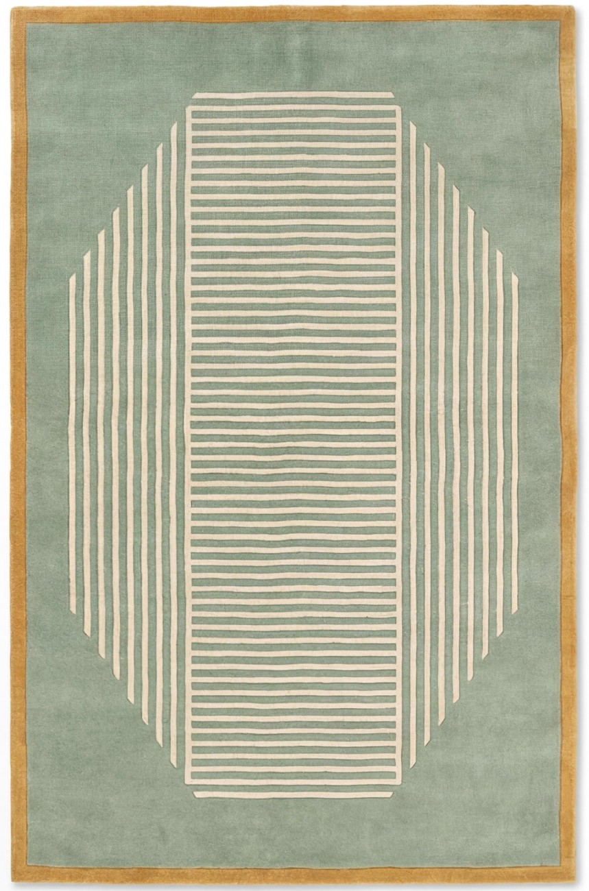 Tapete Octagon Lines Sage