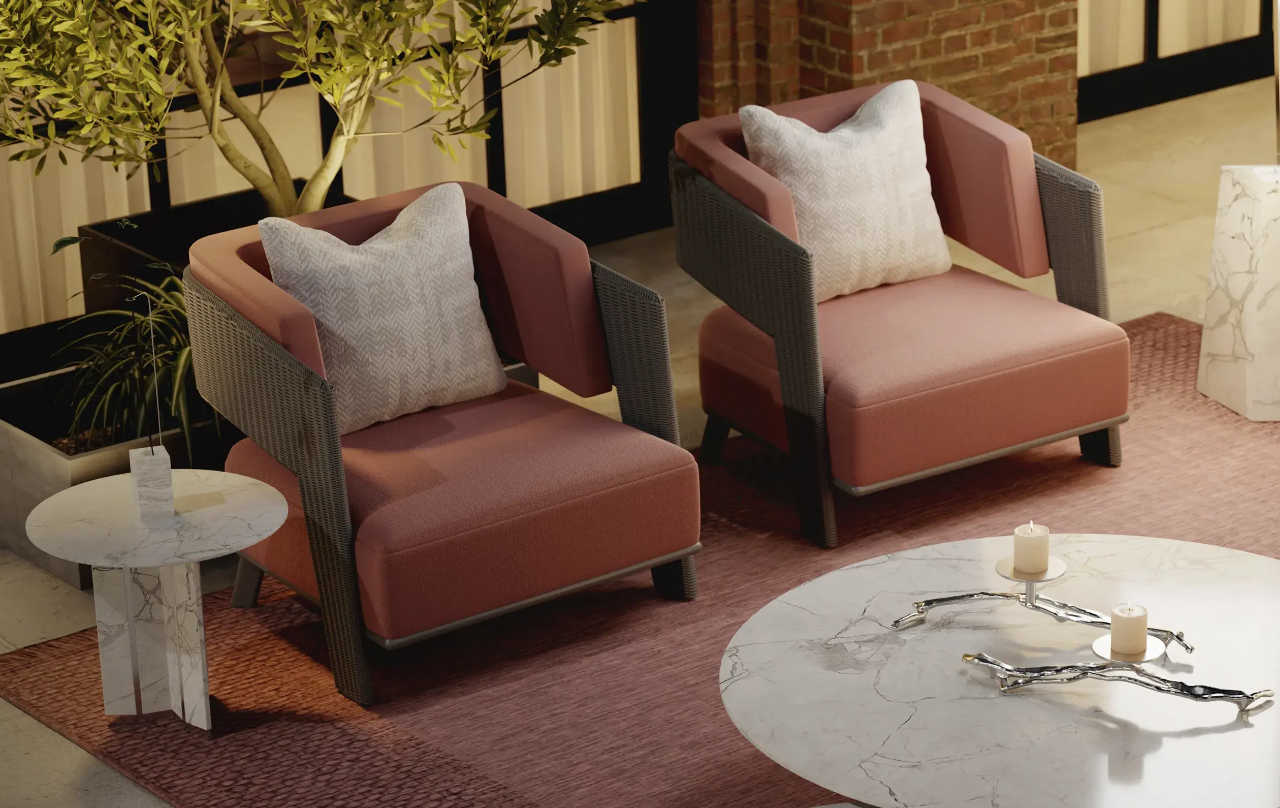 Poltrona Crown cinzenta