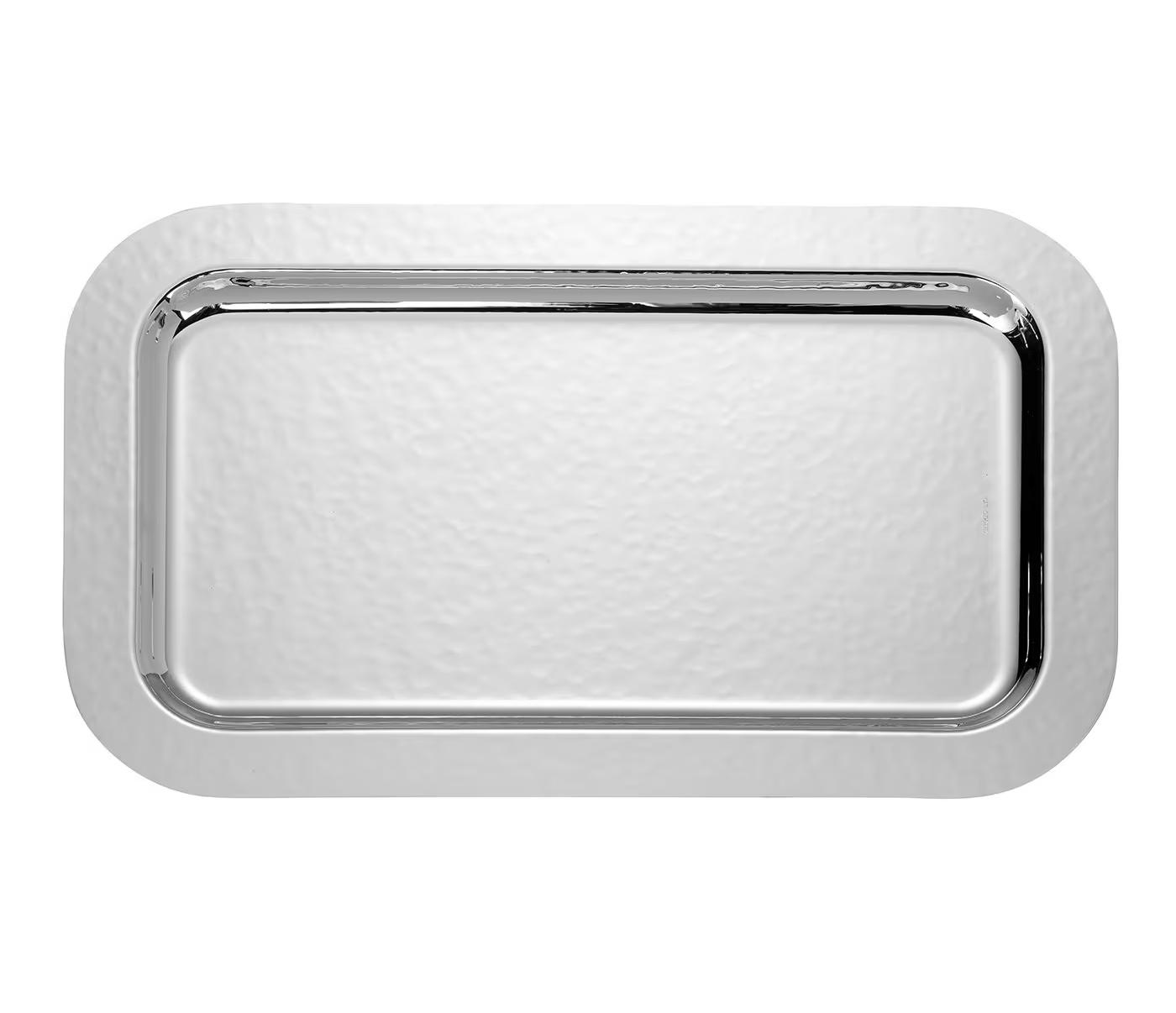 Bandeja retangular martelada