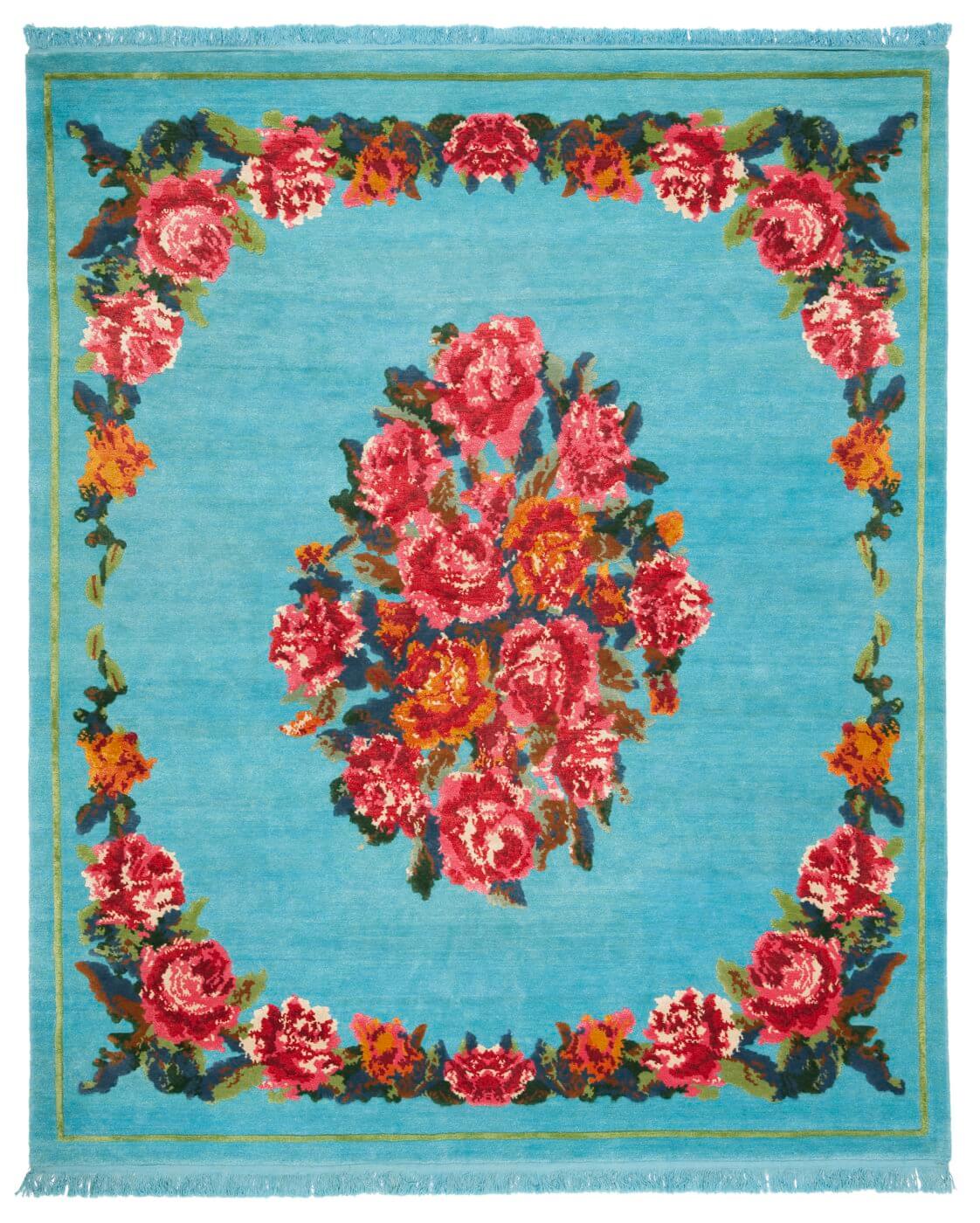 Tapete Sofianka Azul-Siberiano | Tamanho: 300 × 400 cm