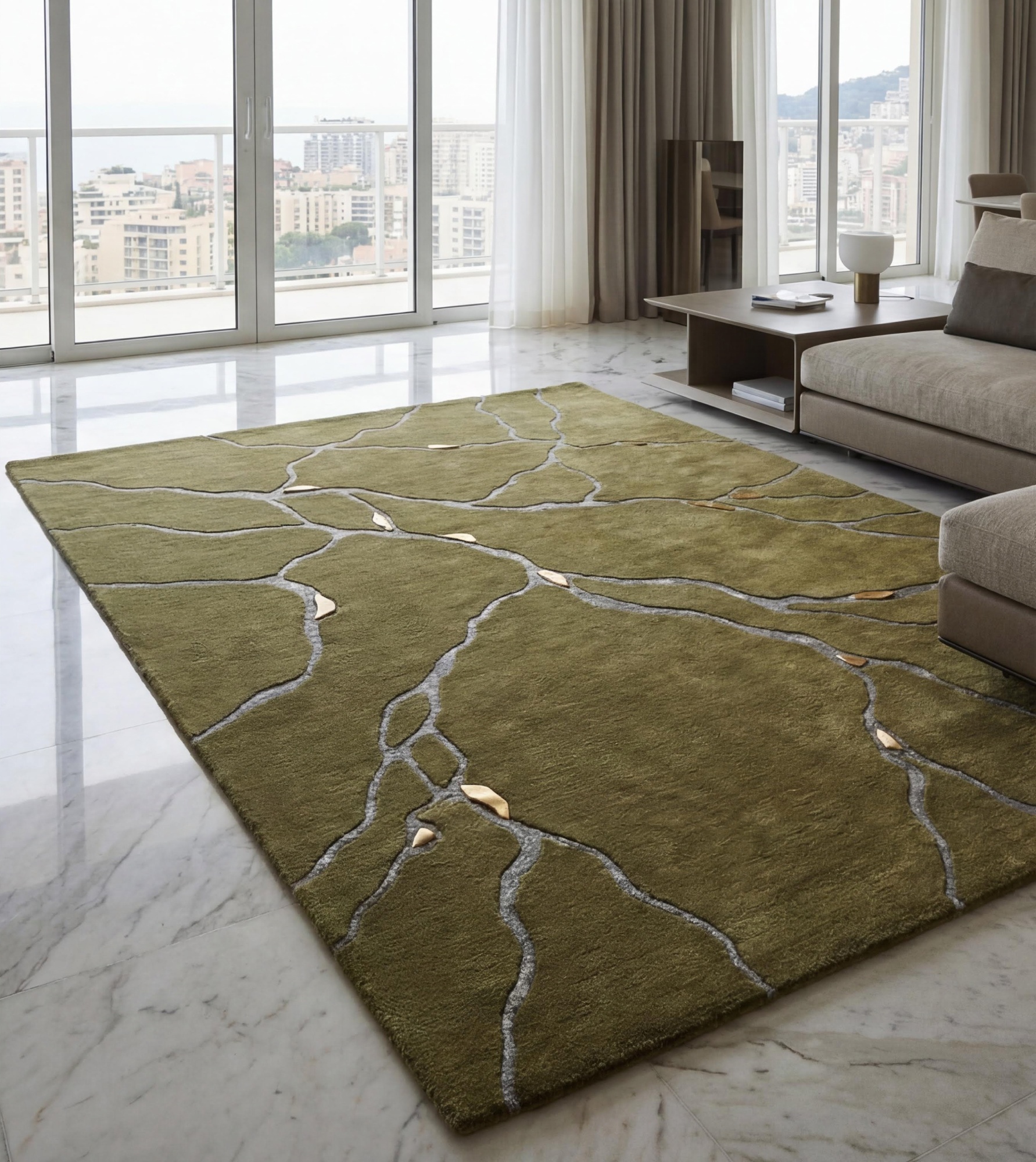 Tapete Vein Marble Olive