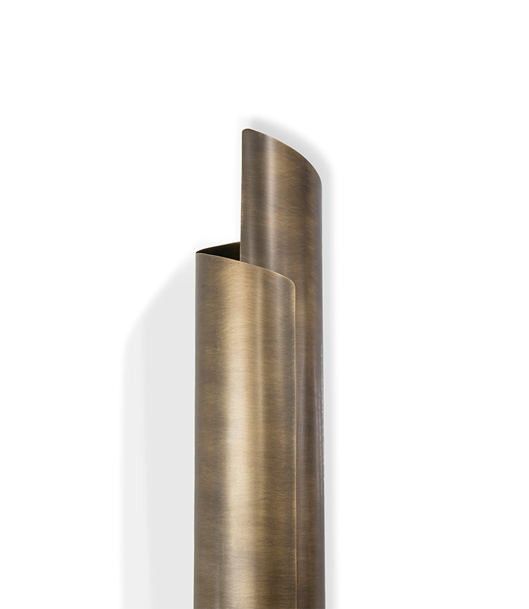 Candeeiro de parede latão envelhecido