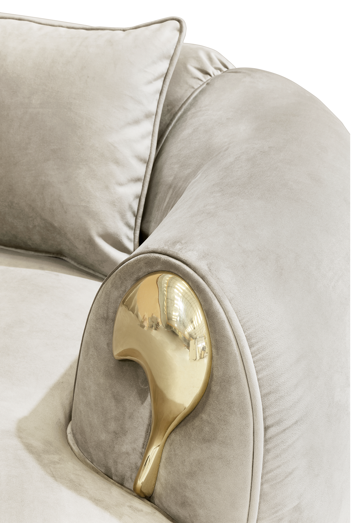 Sofá Curvo Luxe Creme Solara