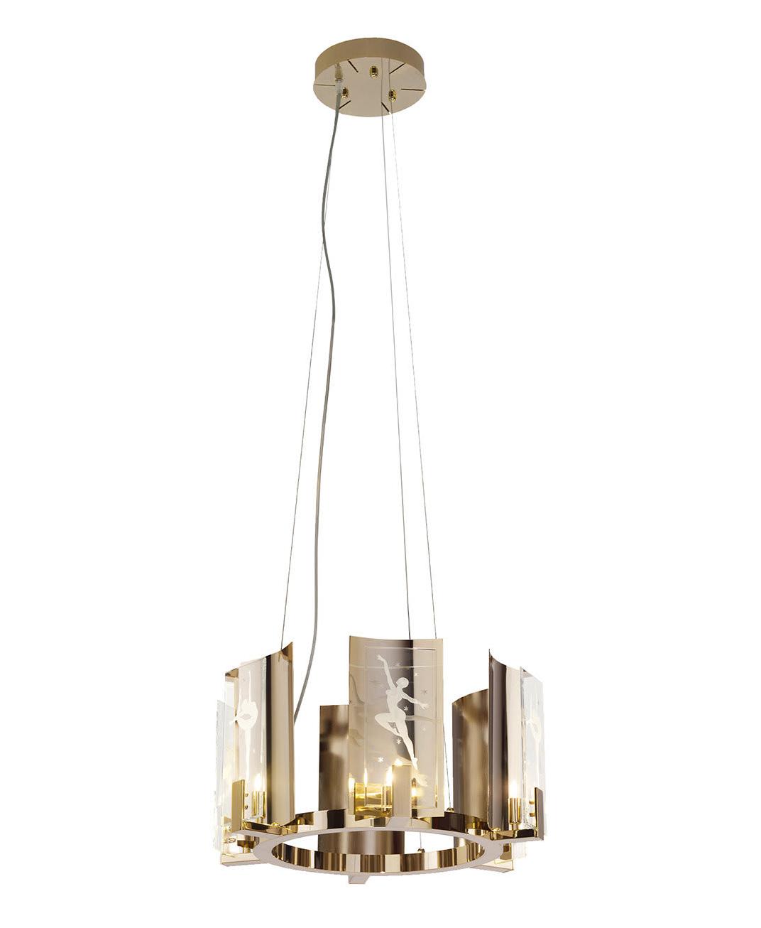Lustre Redondo em Ouro Suave
