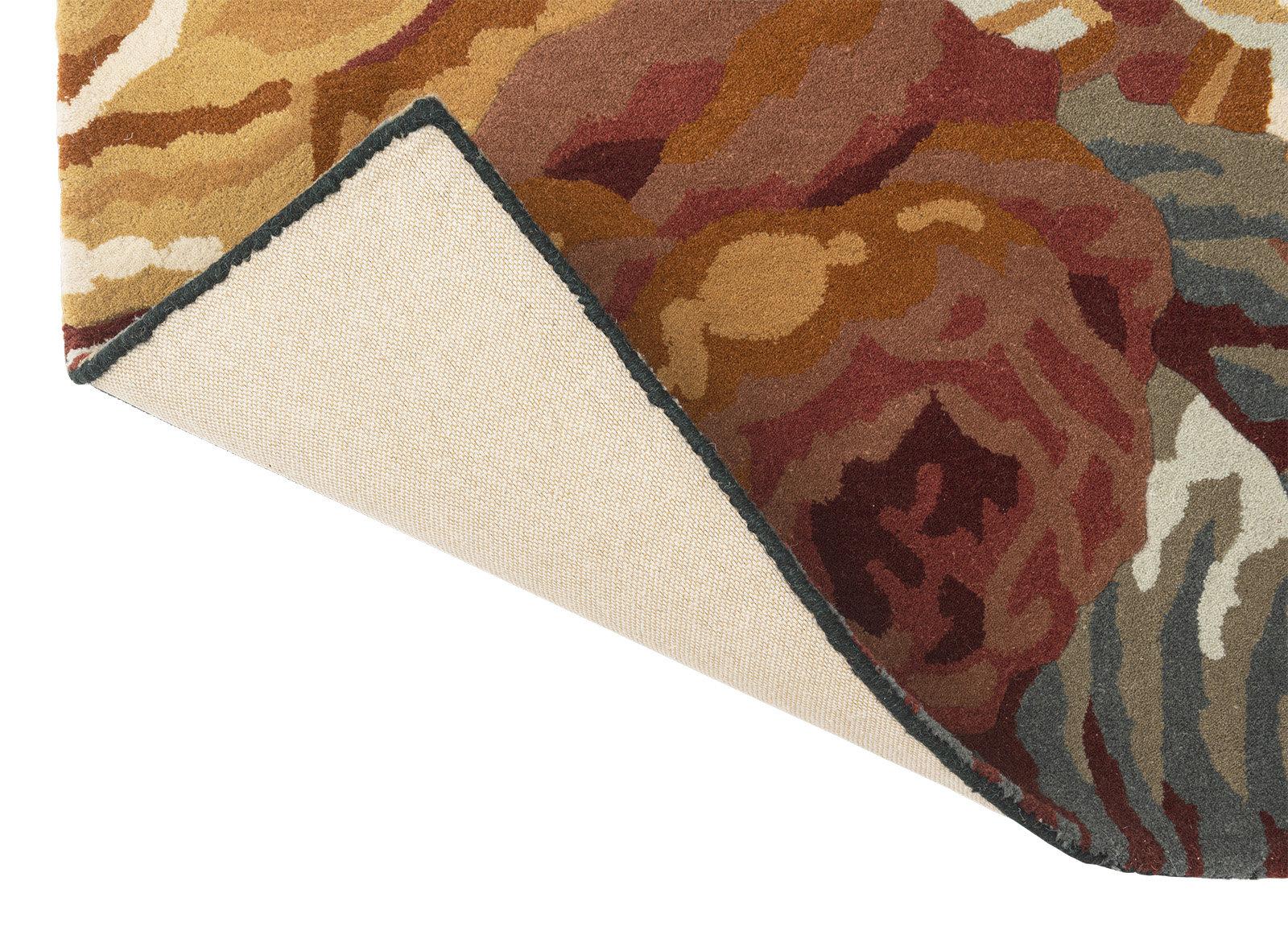 Tapete Stapleton Park Azul Marinho/Laranja Queimado