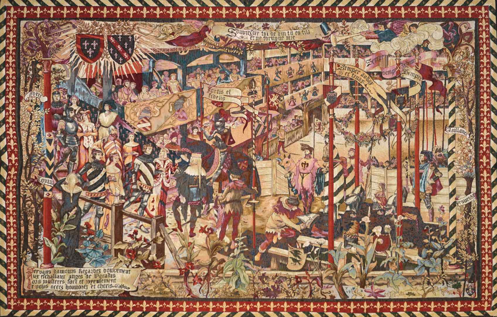 Tapeçaria torneio medieval