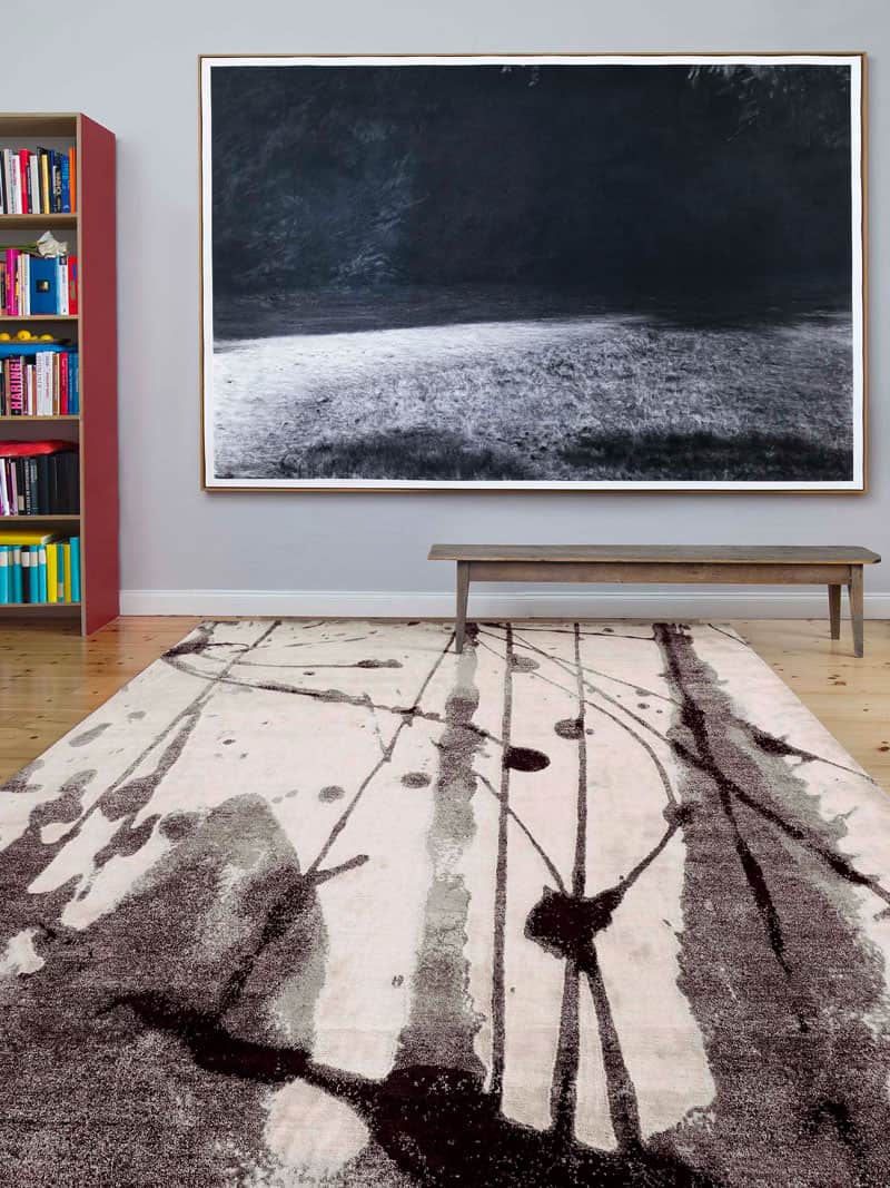 Tapete Preto e Branco Feito à Mão Luxury | Tamanho: 170 × 240 cm