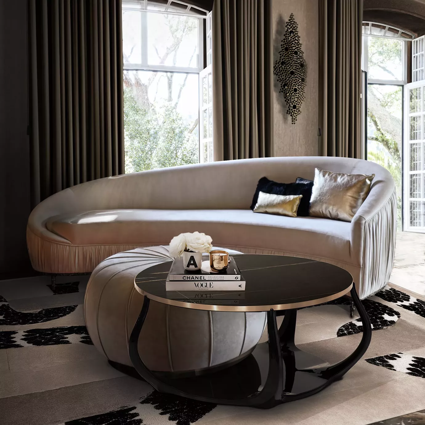 Mesa de Centro Mármore Sahara Noir Enlace