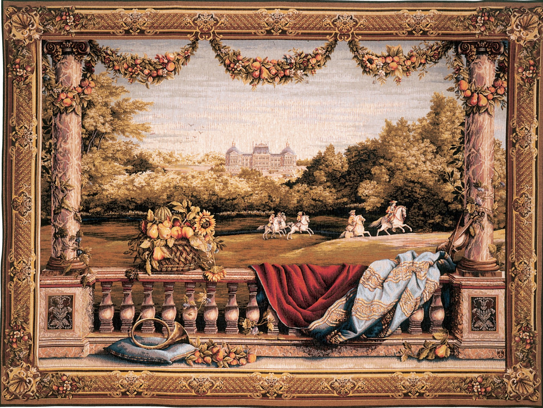 Tapeçaria castelo Bellevue | Tamanho: 150 × 200 cm