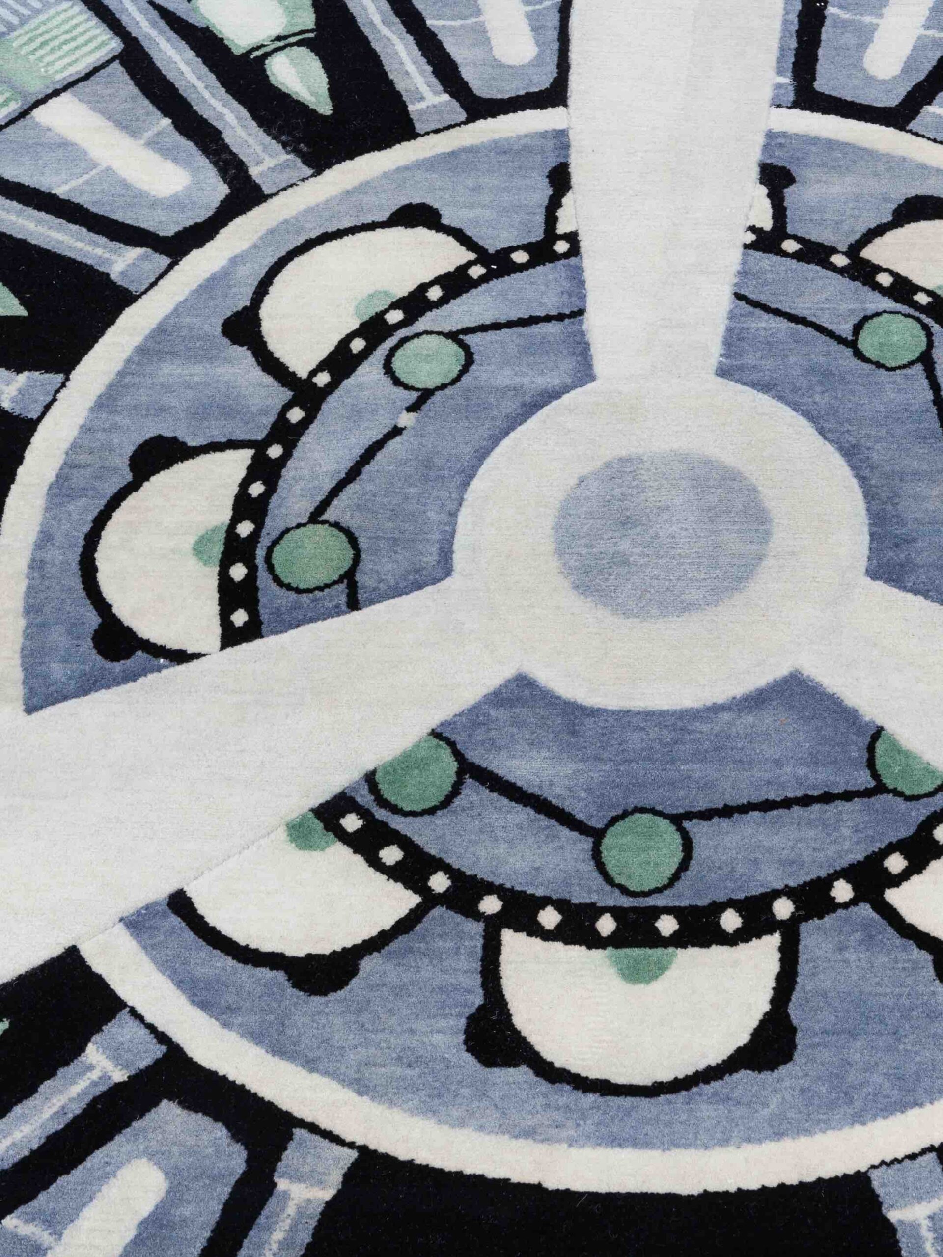 Tapete Rotor Redondo Tecido à Mão