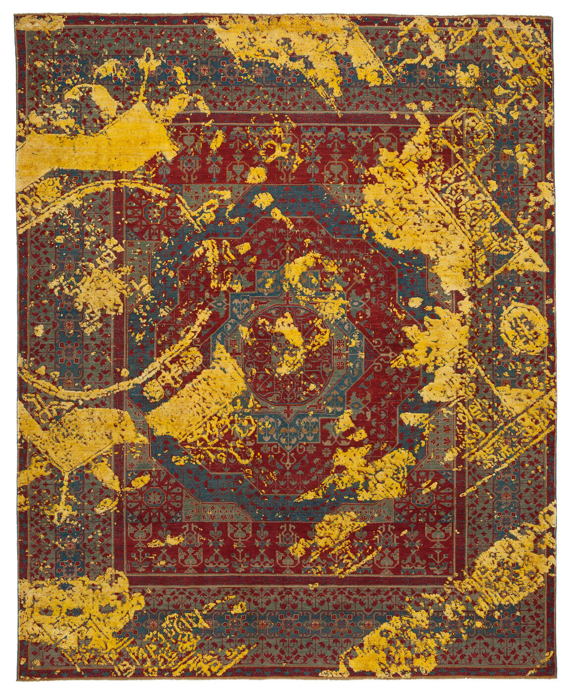 Tapete Mamluk Farringdon Tagged Laranja Néon | Tamanho: 300 × 400 cm