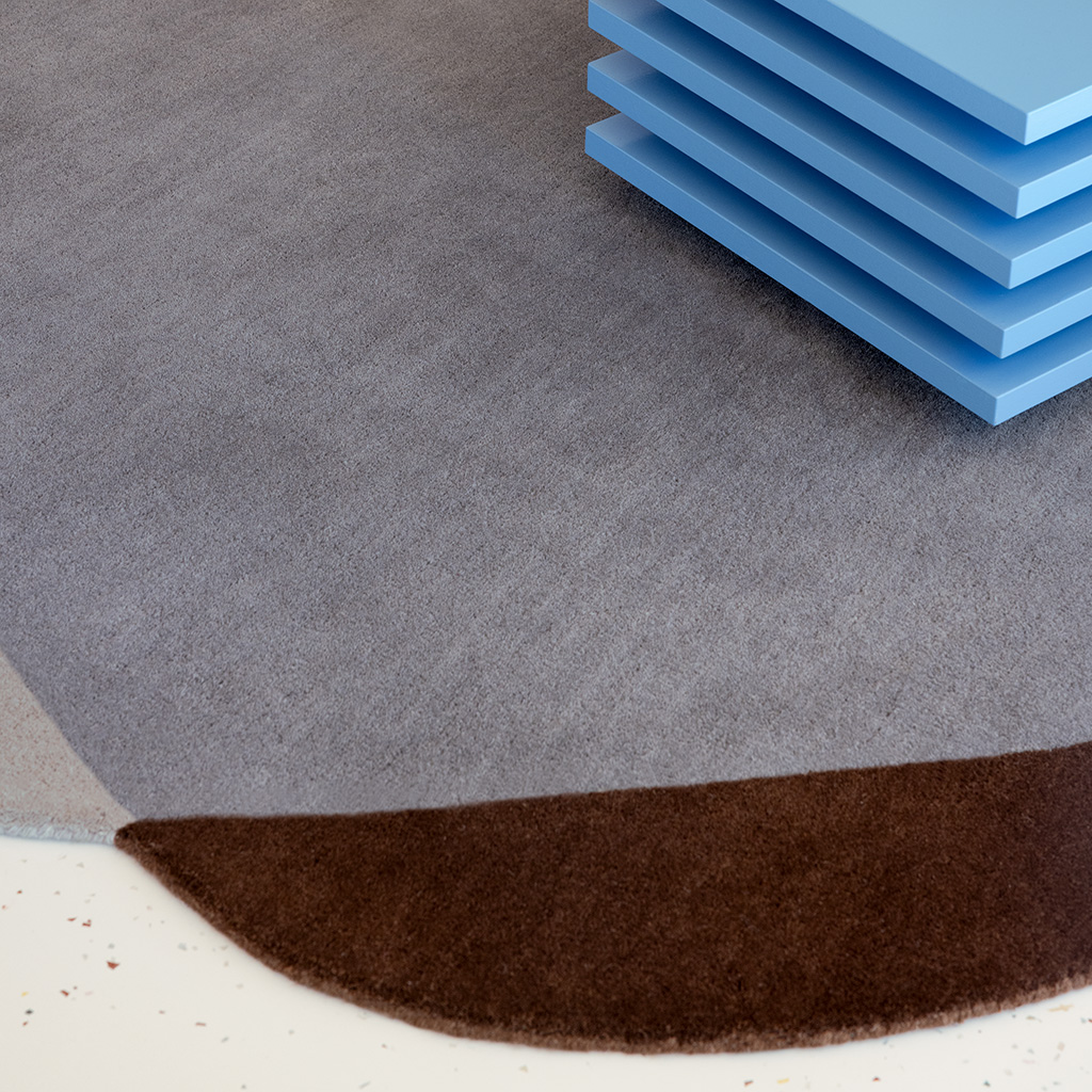 Tapete Element Chad Azul Castanho | Tamanho: 250 × 274 cm