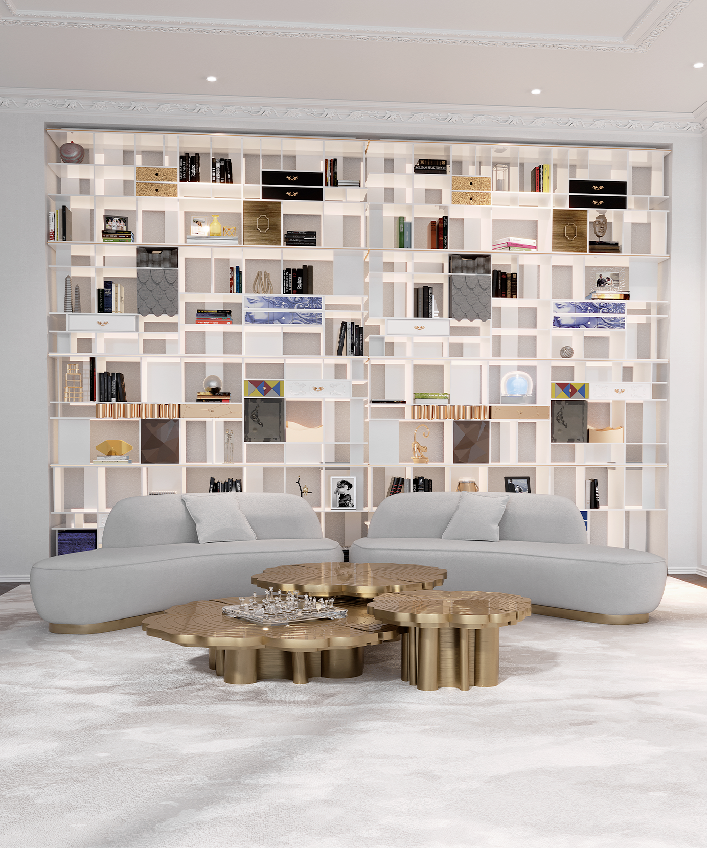 Conjunto 3 Peças Mesa de Centro Pátina Fortuna