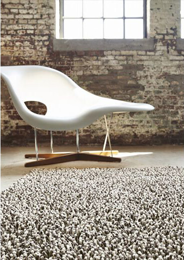 Tapete Shag Lã Feltrada Preto e Branco Gravel | Tamanho: 250 × 350 cm