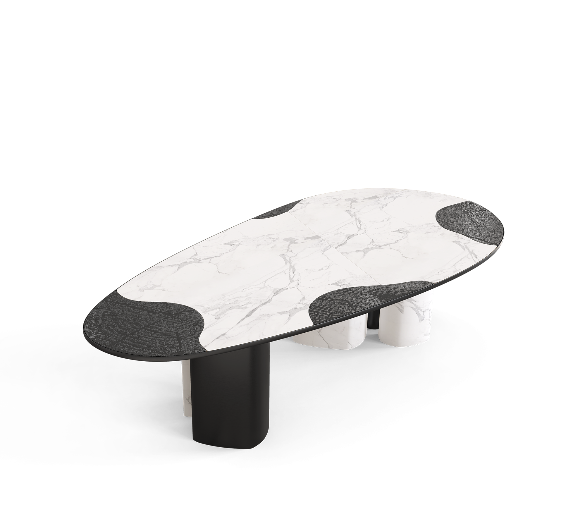 Mesa de Jantar Athena Mármore Carrara e Ônix