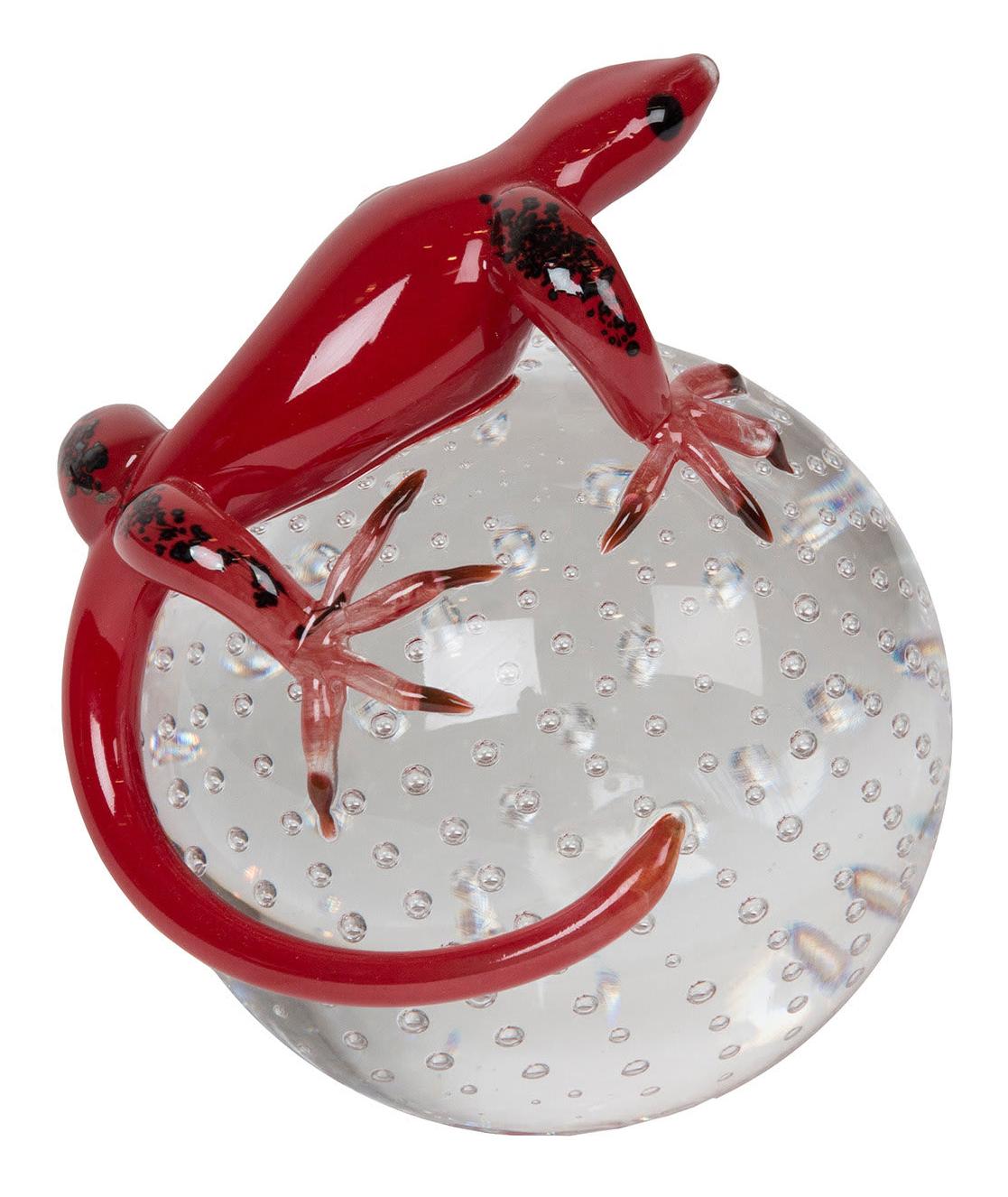 Figura Decorativa Gecko na Esfera