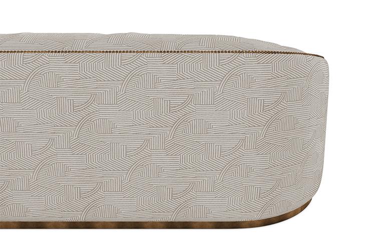 Sofá Curvo Bege Conforto Premium