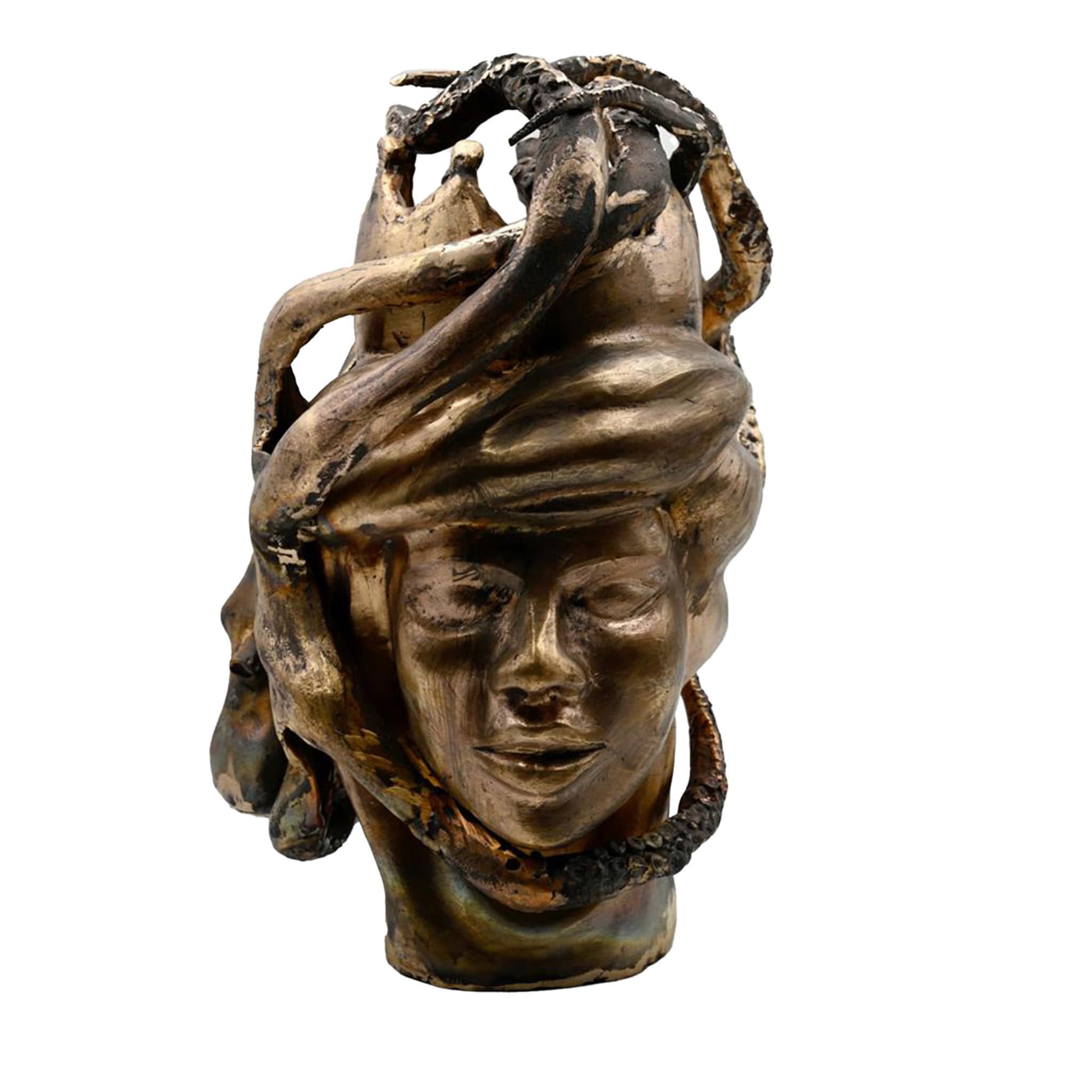 Escultura artesanal de bronze