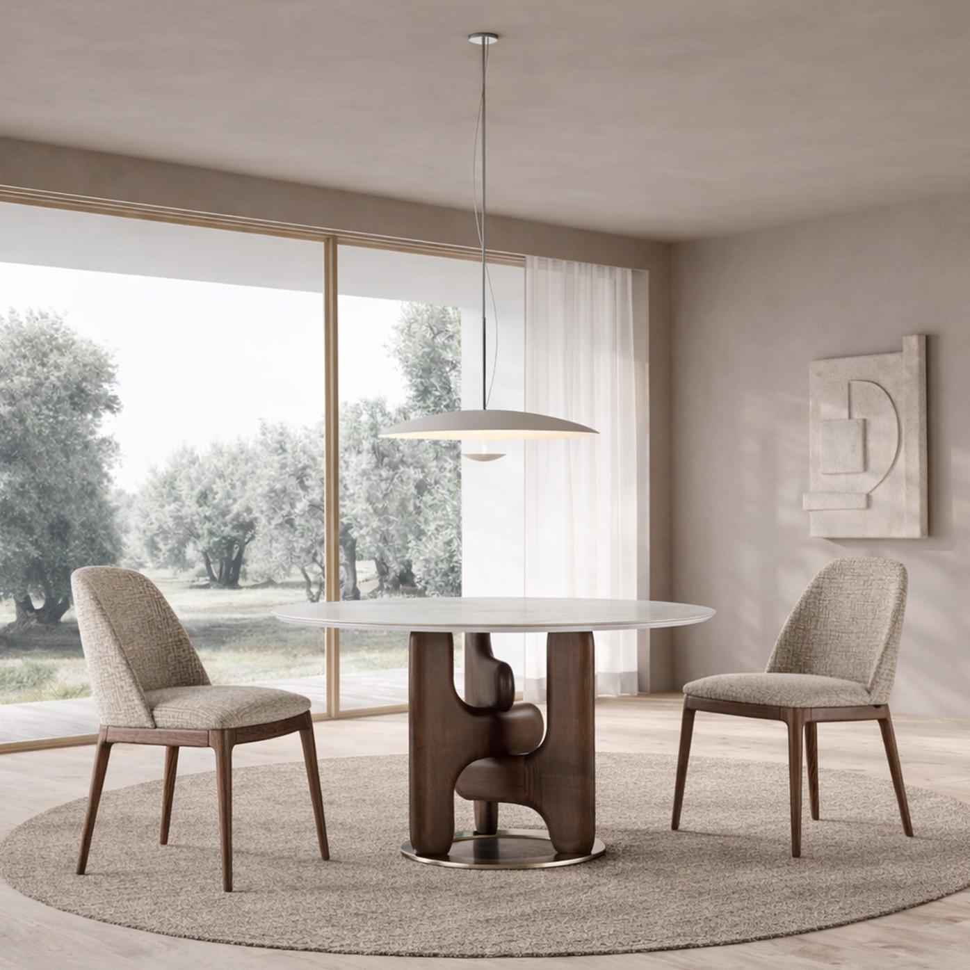 Mesa de Jantar Redonda com Tampo em Mármore Clifford
