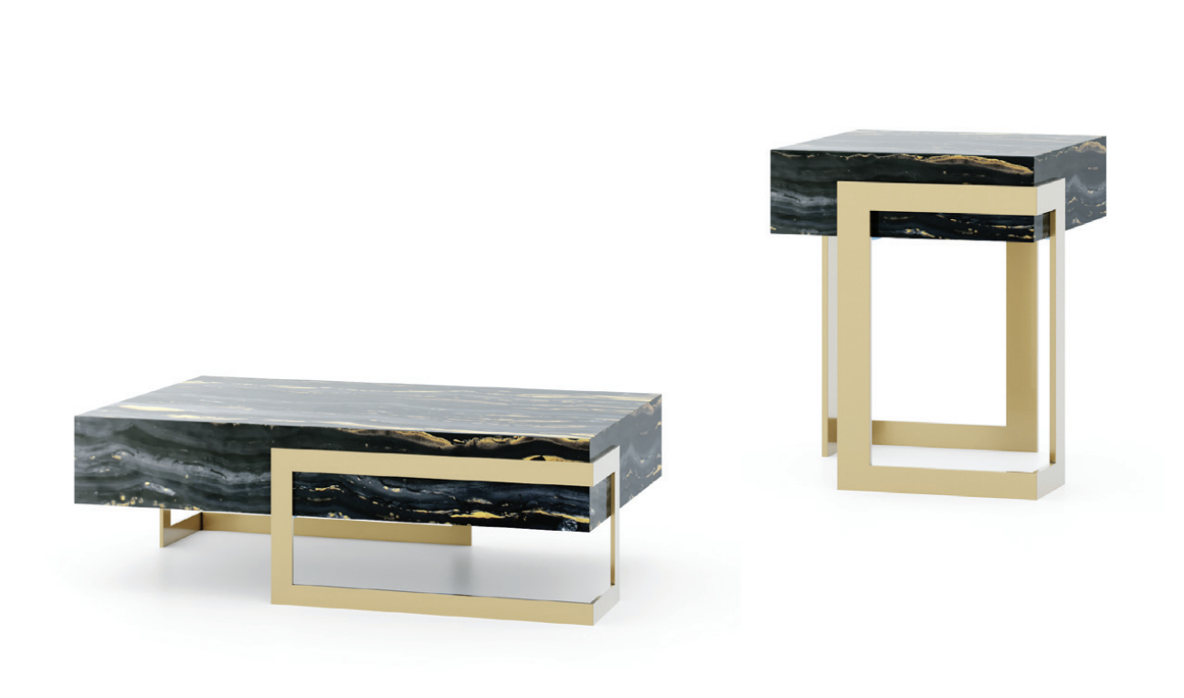 Mesa de Centro Moderna Única Holbrook | Configuração: Mesa de centro 1