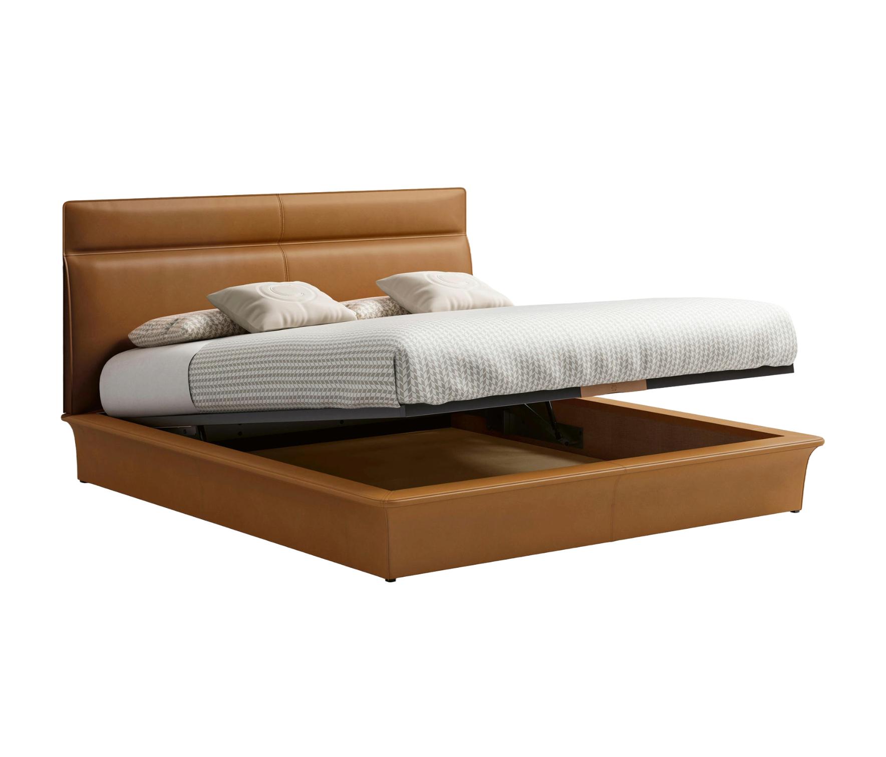 Cama Moderna em Pele com Cabeceira | Tamanho do colchão: 180 × 200 cm