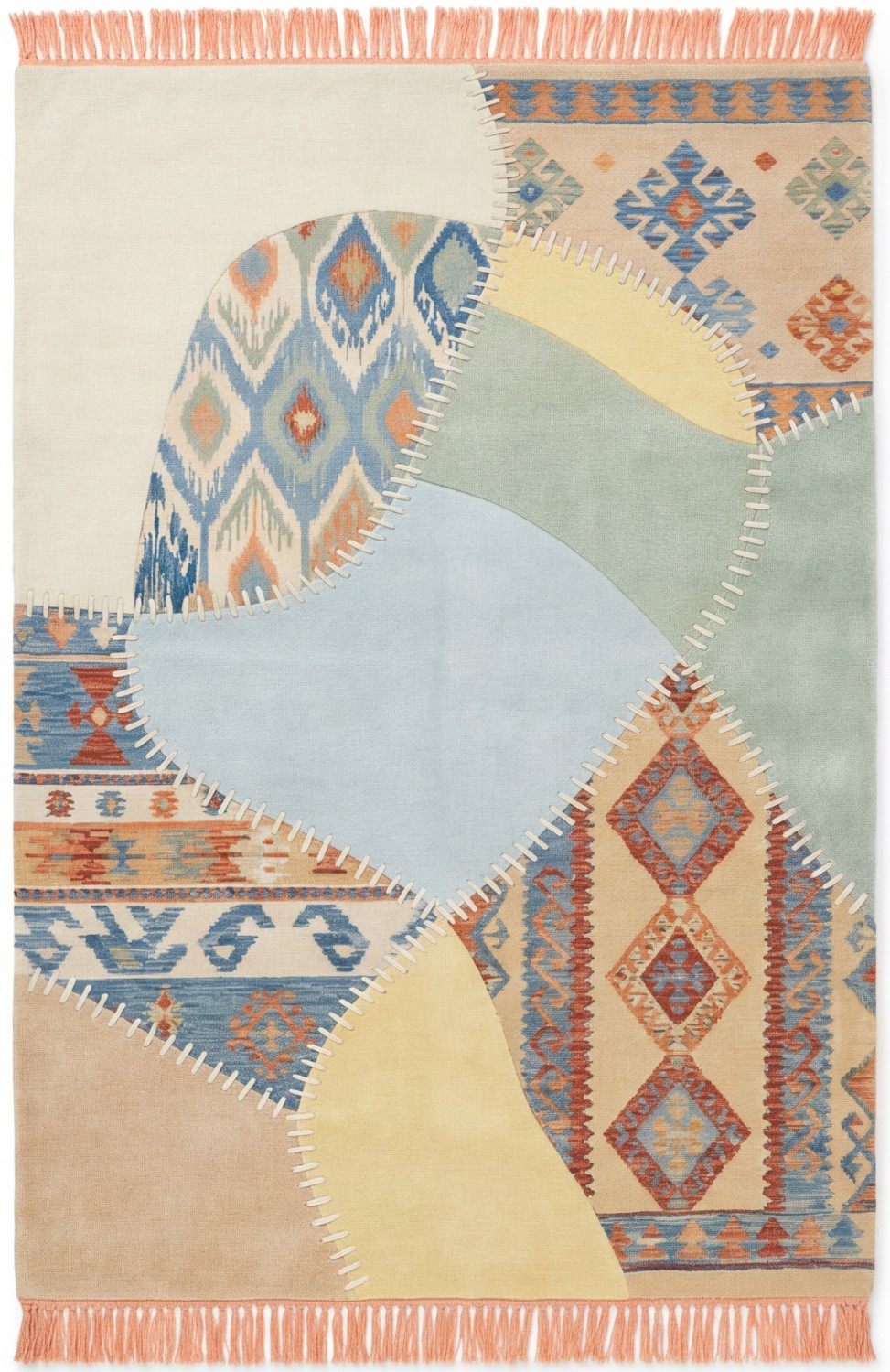 Tapete Patchwork Grid Blue