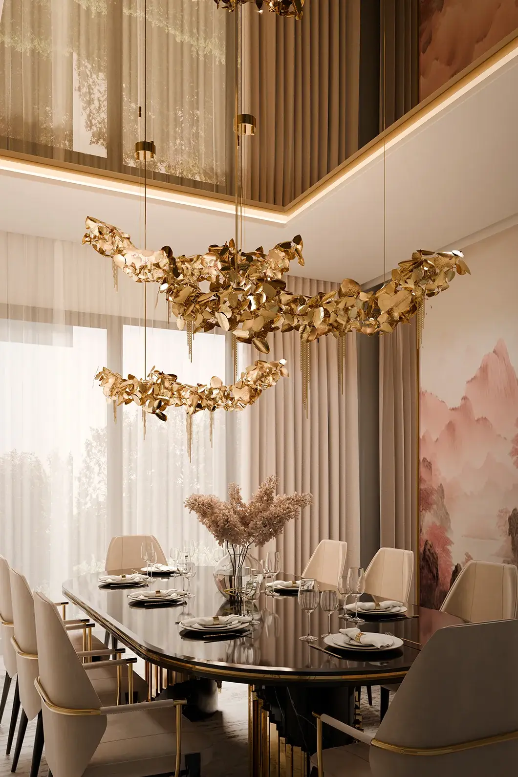 Candeeiro suspenso charme real - 1