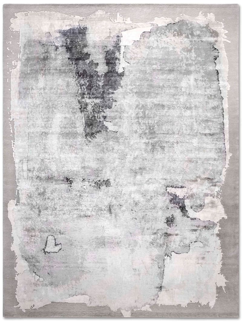 Tapete Mono Cinzento Luxury Feito à Mão