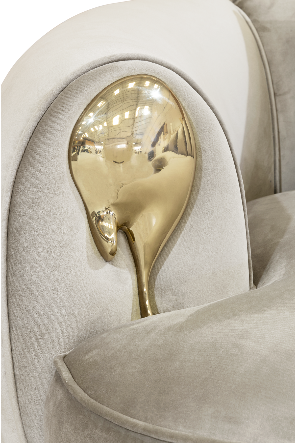 Sofá Curvo Luxe Creme Solara