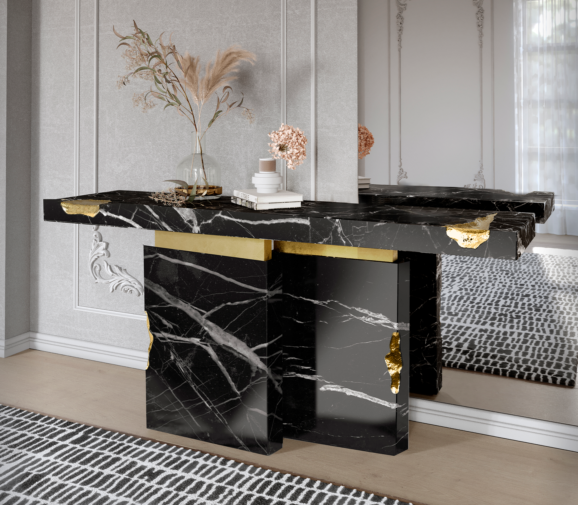 Consola Dominion Nero Marquina