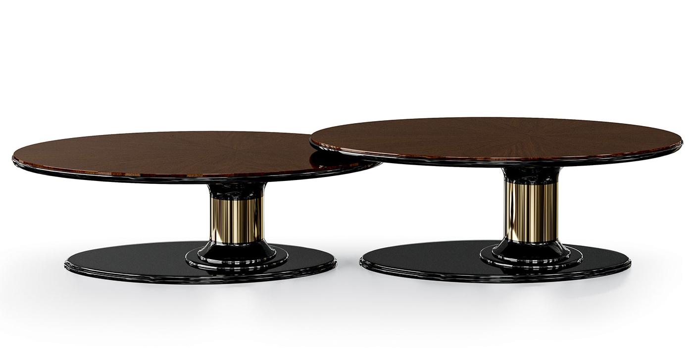 Mesa de Centro Redonda Dilan | Dimensões: L 130 × P 90 × A 40 cm Mesa de Centro Redonda Dilan | Dimensões: L 130 × P 90 × A 40 cm