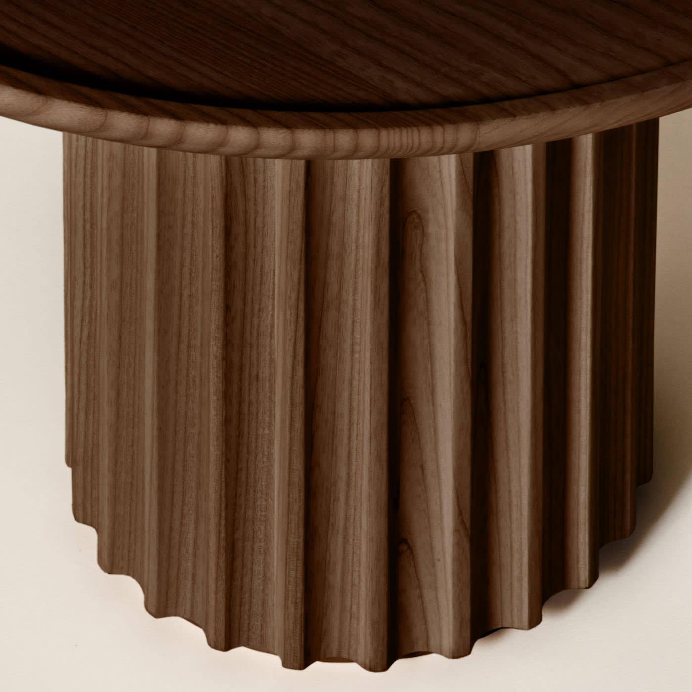 Mesa de Centro Freixo Castanho Capitello | Dimensões: Ø 55 cm