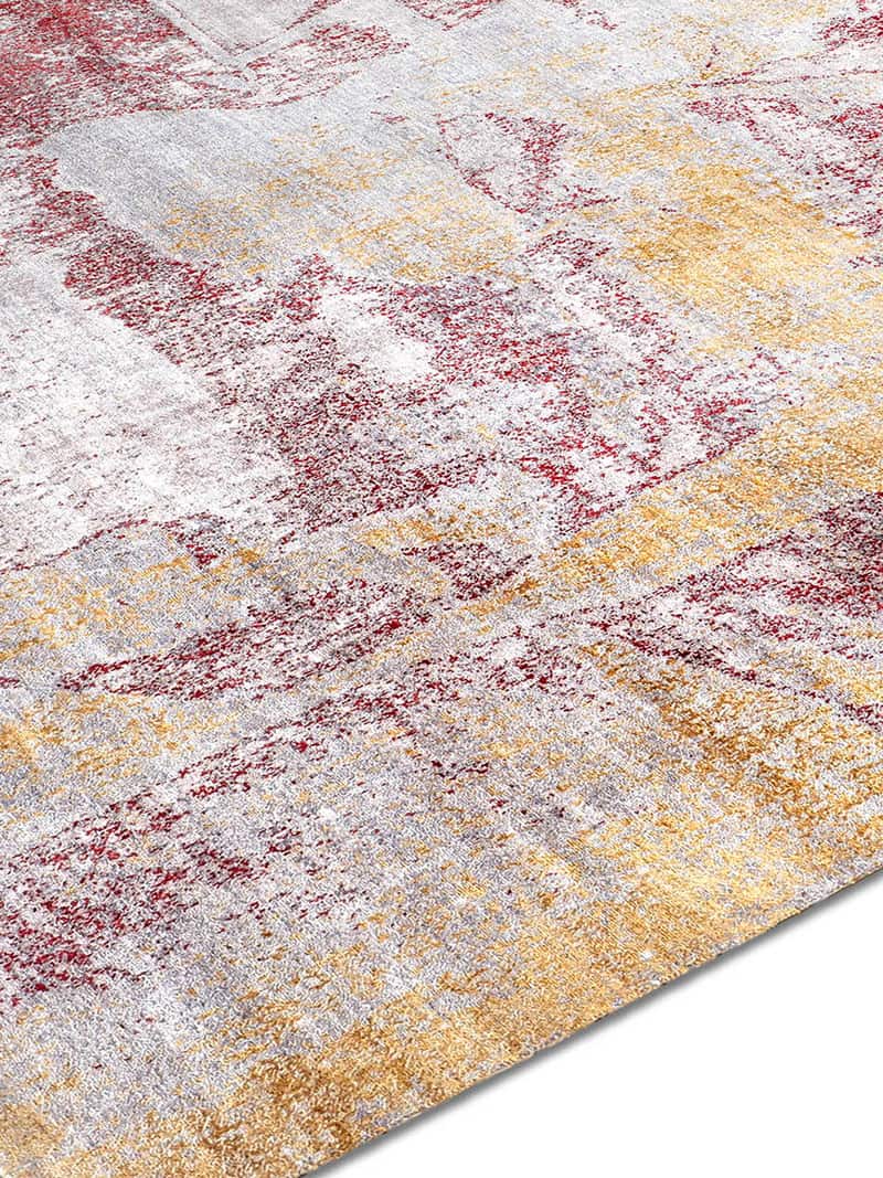 Tapete Dourado / Coral Feito à Mão | Tamanho: 305 × 427 cm